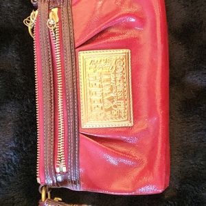 Coach Poppy Red wristlet